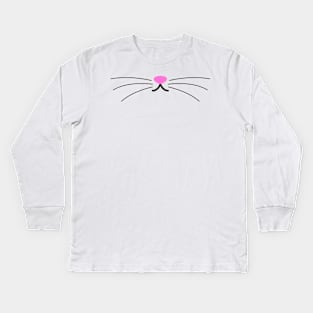 Mask Face Mask, Kitty Cat Reusable Mask Kids Long Sleeve T-Shirt